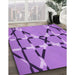 Machine Washable Transitional Violet Purple Rug in a Family Room, wshpat2380pur