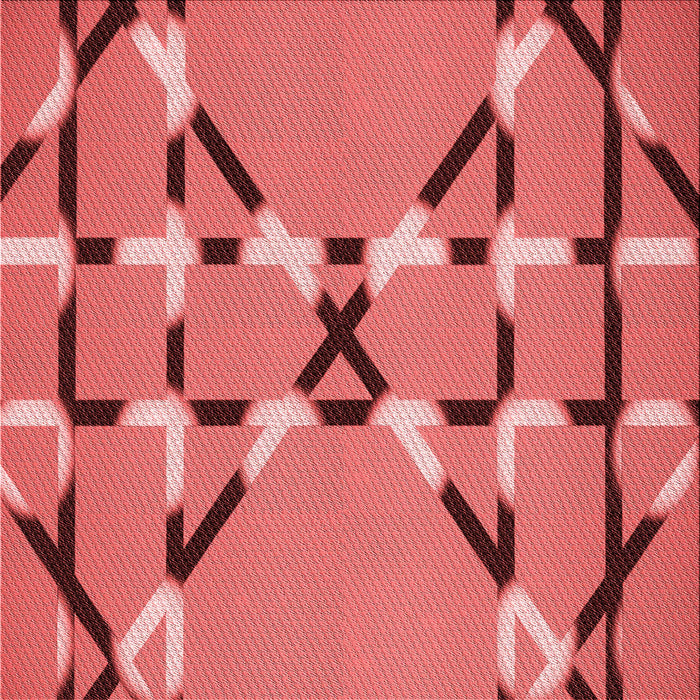 Round Patterned Red Rug, pat2380rd