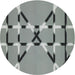 Sideview of Patterned Gray Novelty Rug, pat2380