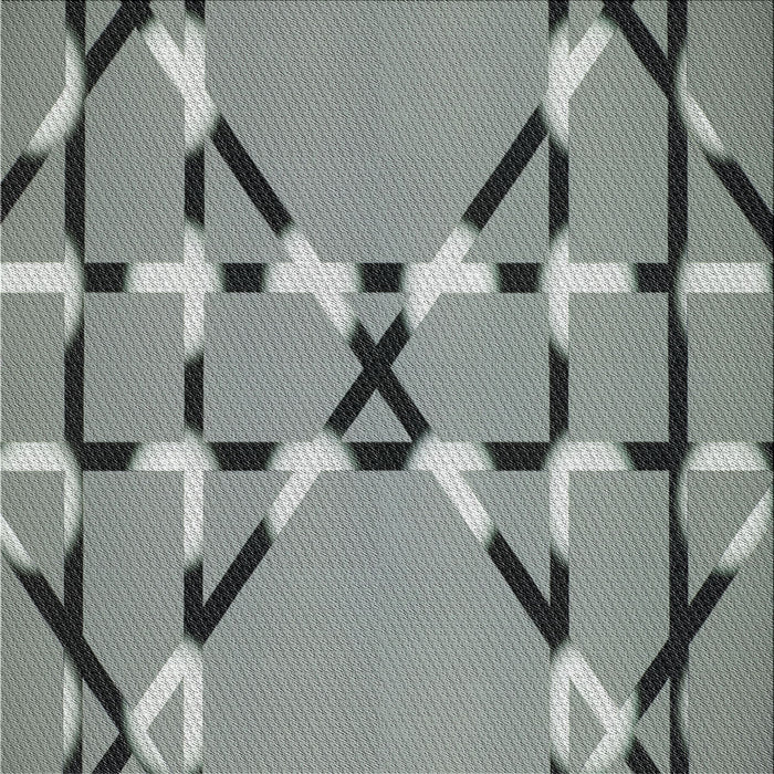 Square Patterned Gray Novelty Rug, pat2380