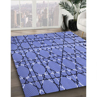 Patterned Sky Blue Rug, pat2381blu