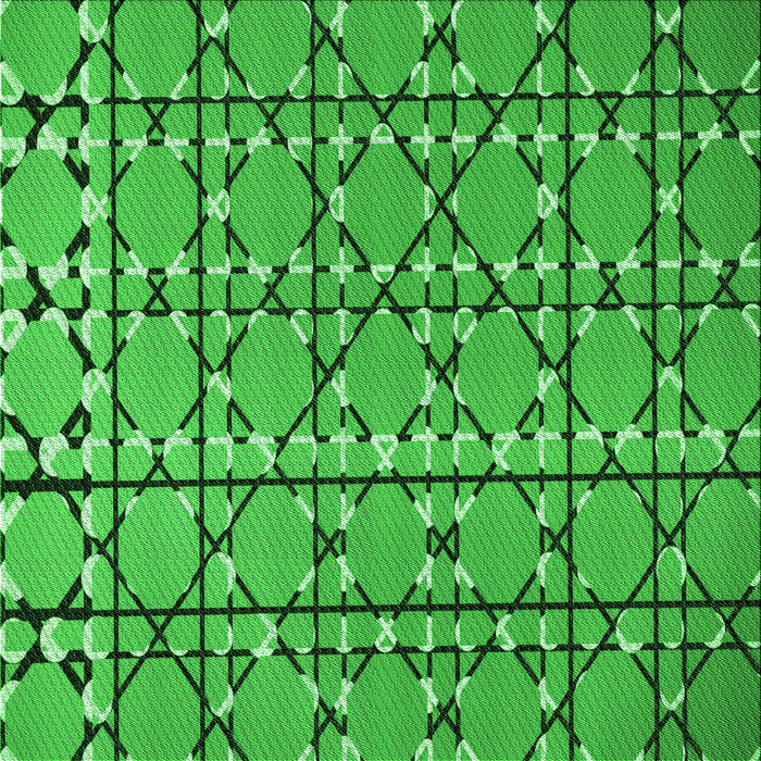 Round Patterned Green Rug, pat2381grn