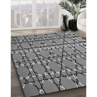 Patterned Dark Gray Rug, pat2381gry