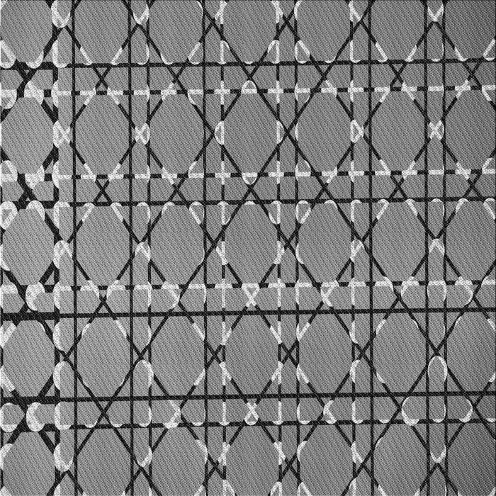 Round Patterned Dark Gray Rug, pat2381gry