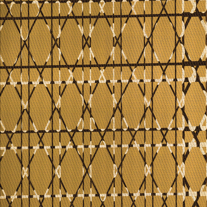 Machine Washable Transitional Saddle Brown Rug, wshpat2381org