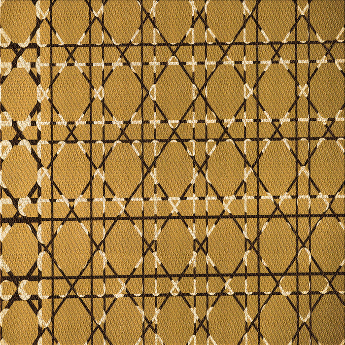 Round Machine Washable Transitional Saddle Brown Rug, wshpat2381org