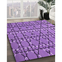 Patterned Purple Rug, pat2381pur