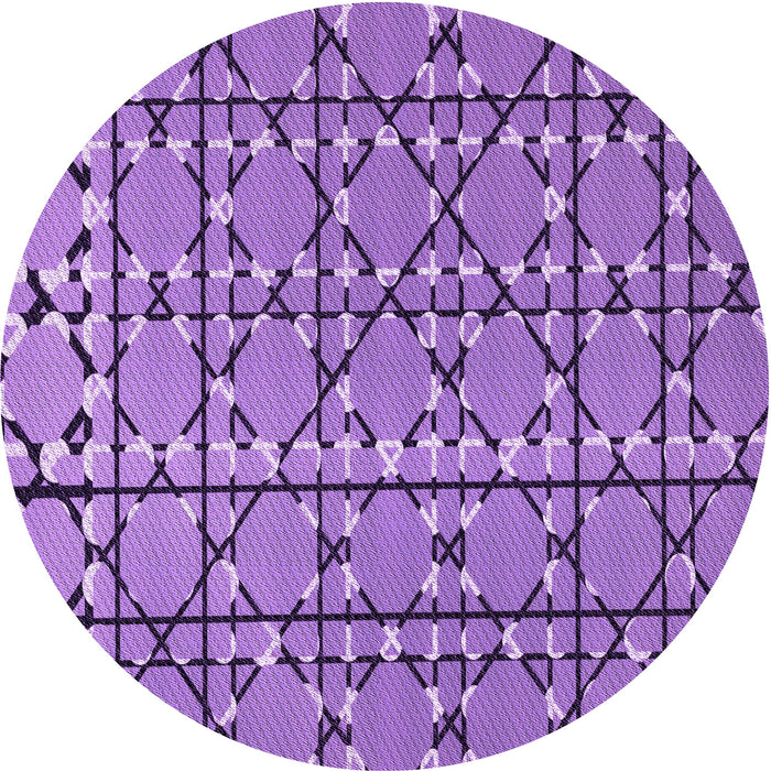 Square Patterned Purple Rug, pat2381pur