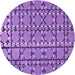 Square Machine Washable Transitional Purple Rug in a Living Room, wshpat2381pur