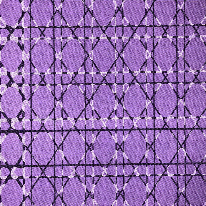 Round Machine Washable Transitional Purple Rug, wshpat2381pur