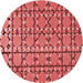 Square Machine Washable Transitional Red Rug in a Living Room, wshpat2381rd