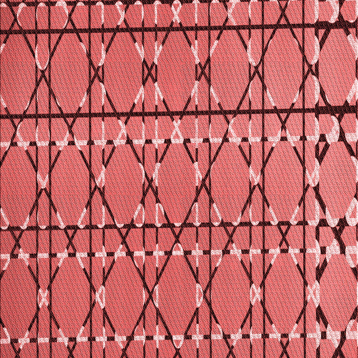 Machine Washable Transitional Red Rug, wshpat2381rd