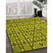 Machine Washable Transitional Olive Green Rug in a Family Room, wshpat2381yw