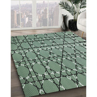 Patterned Forest Green Novelty Rug, pat2381