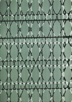 Patterned Forest Green Novelty Rug, pat2381