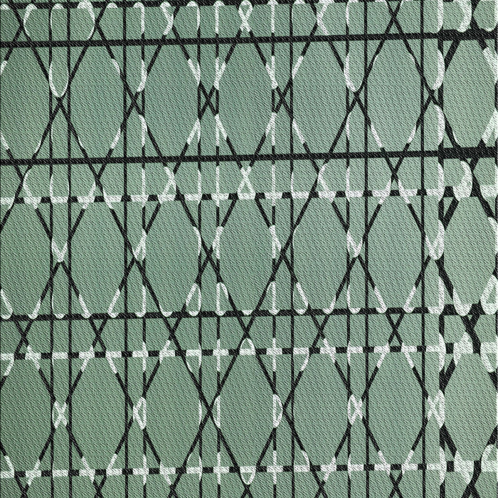 Patterned Forest Green Novelty Rug, pat2381