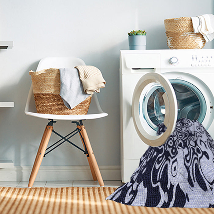 Machine Washable Transitional Night Blue Rug in a Washing Machine, wshpat2382blu