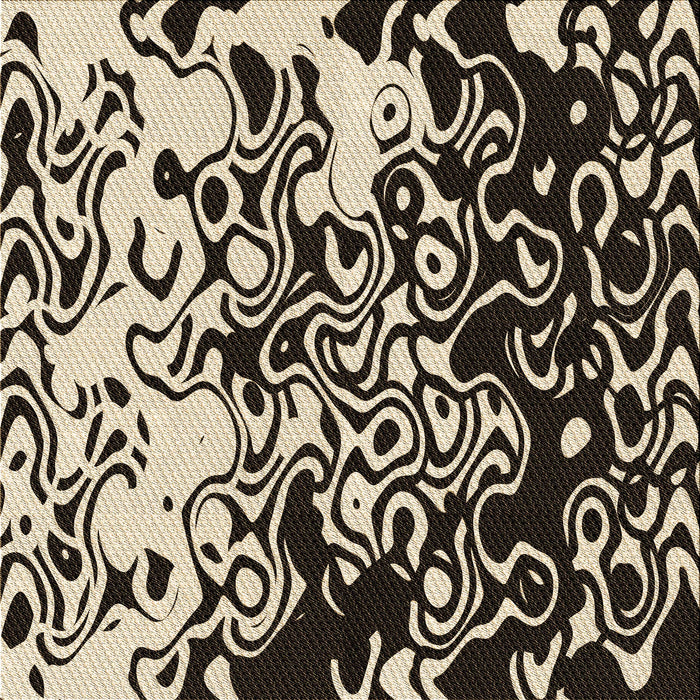 Round Patterned Midnight Gray Rug, pat2382brn