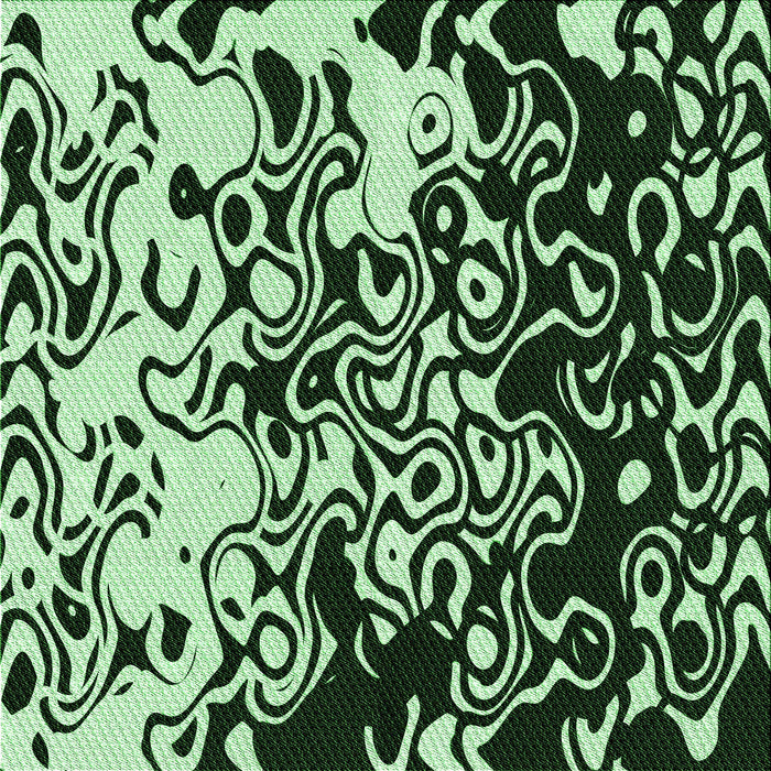 Round Patterned Light Green Rug, pat2382grn