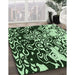 Machine Washable Transitional Light Green Rug in a Family Room, wshpat2382grn