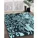 Machine Washable Transitional Blue Rug in a Family Room, wshpat2382lblu