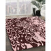 Patterned Baby Pink Rug in Family Room, pat2382rd