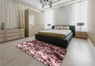 Patterned Baby Pink Rug in a Bedroom, pat2382rd