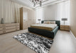 Machine Washable Transitional Light Gray Rug in a Bedroom, wshpat2382