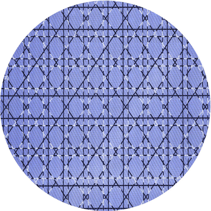 Square Patterned Denim Blue Rug, pat2383blu