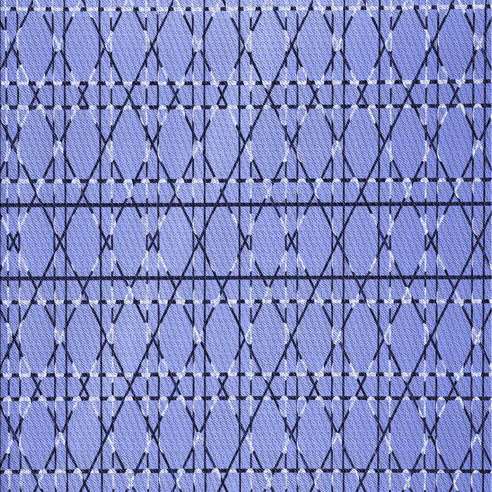 Patterned Denim Blue Rug, pat2383blu