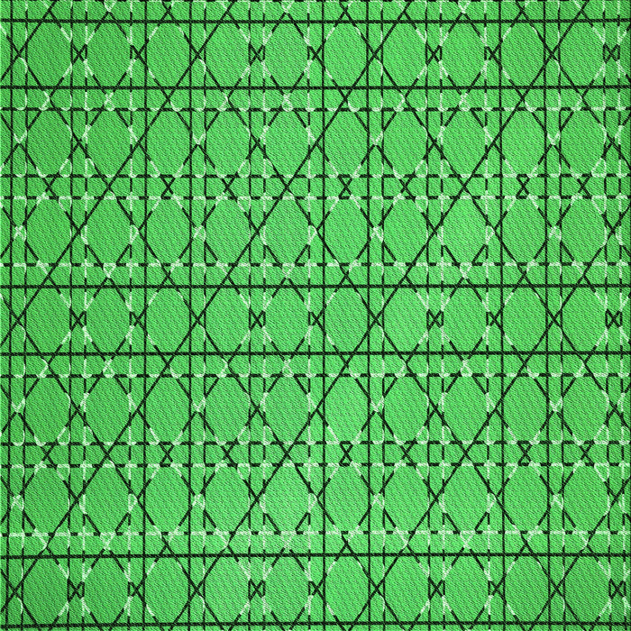 Round Machine Washable Transitional Neon Green Rug, wshpat2383grn
