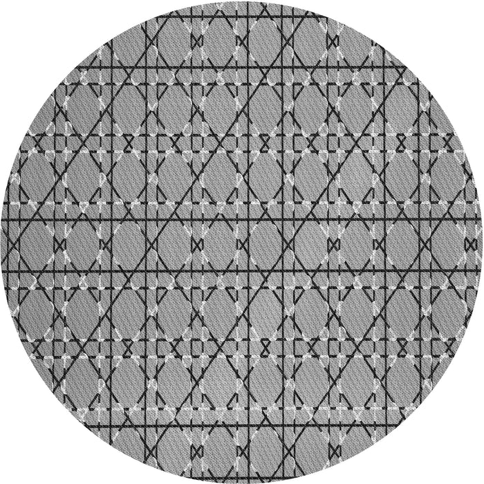 Square Patterned Cloud Gray Rug, pat2383gry