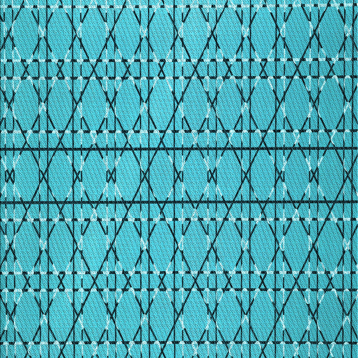 Patterned Dark Cyan Green Rug, pat2383lblu