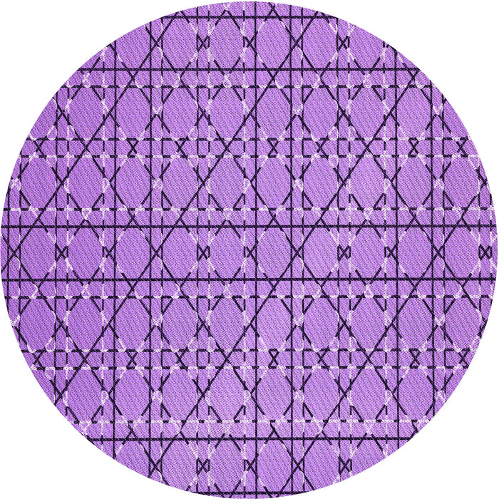 Square Patterned Violet Purple Rug, pat2383pur