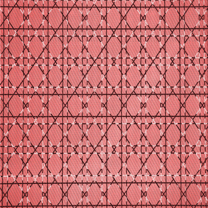 Round Patterned Red Rug, pat2383rd