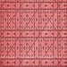 Round Patterned Red Rug, pat2383rd