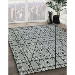 Machine Washable Transitional Silver Gray Rug in a Family Room, wshpat2383