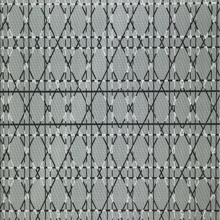 Patterned Silver Gray Novelty Rug, pat2383