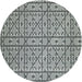 Square Machine Washable Transitional Silver Gray Rug, wshpat2383