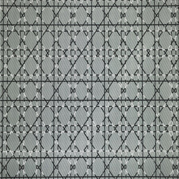 Square Patterned Silver Gray Novelty Rug, pat2383