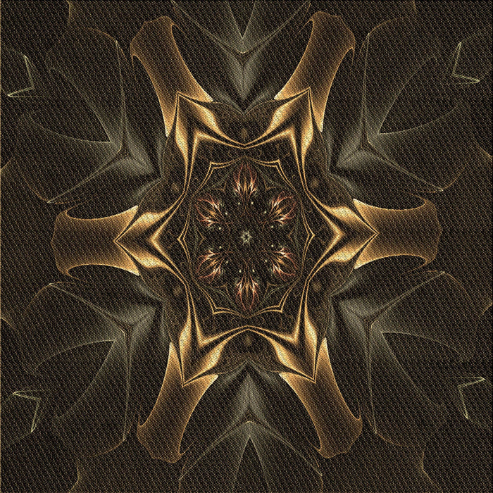 Round Patterned Midnight Gray Rug, pat2384brn