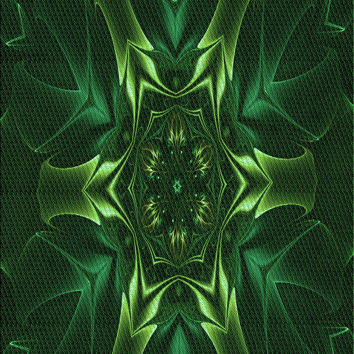 Patterned Green Rug, pat2384grn