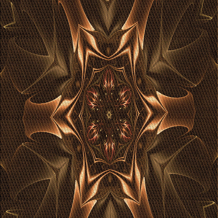 Patterned Saddle Brown Rug, pat2384org