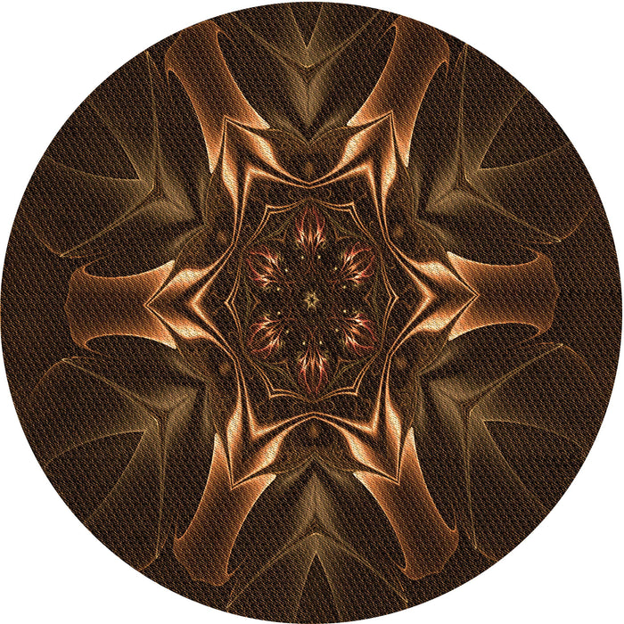 Square Machine Washable Transitional Saddle Brown Rug in a Living Room, wshpat2384org