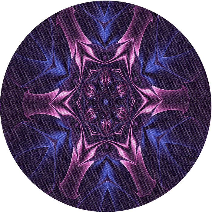 Square Machine Washable Transitional Deep Purple Rug in a Living Room, wshpat2384pur