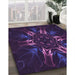 Machine Washable Transitional Deep Purple Rug in a Family Room, wshpat2384pur