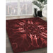 Machine Washable Transitional Fire Brick Red Rug in a Family Room, wshpat2384rd