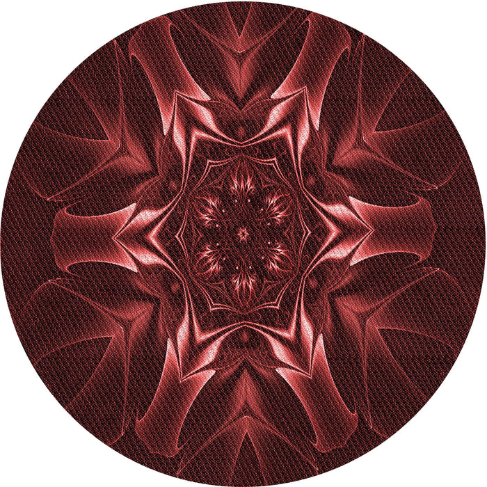 Square Patterned Fire Brick Red Rug, pat2384rd