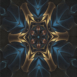 Square Patterned Black Novelty Rug, pat2384