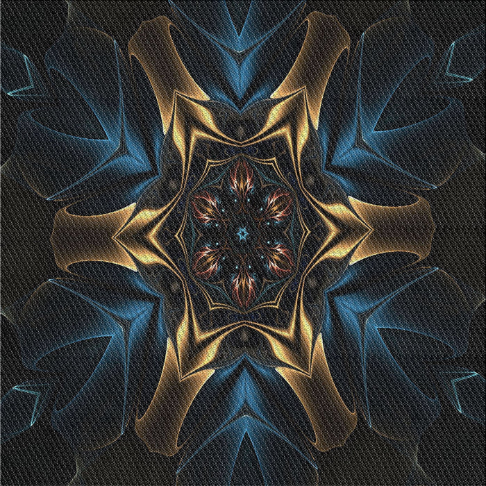 Square Patterned Black Novelty Rug, pat2384